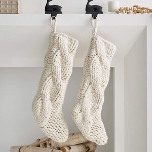 Chunky Knit Christmas Stockings x4